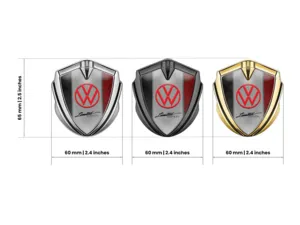 VW Emblem Silicon Badge Durable Premium Feel
